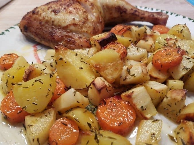 Tandoori-Hähnchen mit Ofengemüse